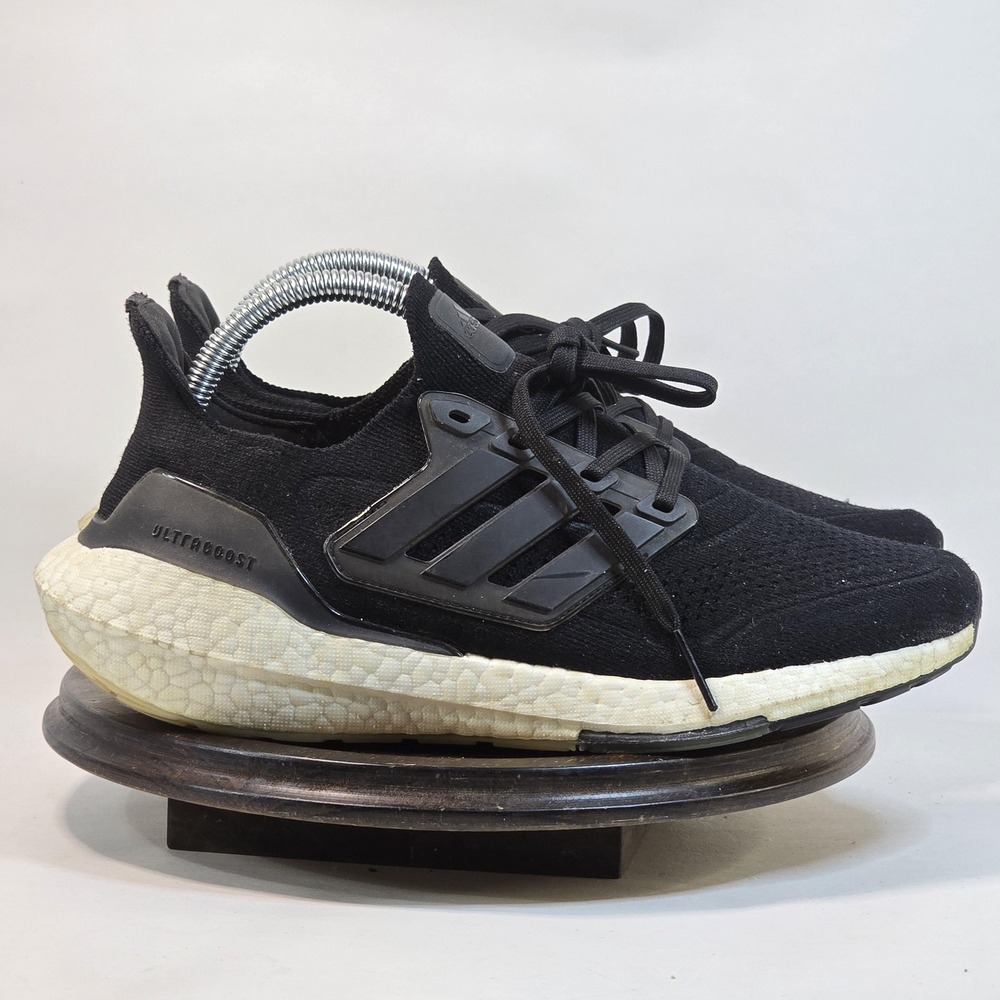 Adidas Ultraboost 21 Shoes Mens Size 8 Black White Running Sneakers FY0402 Boost
